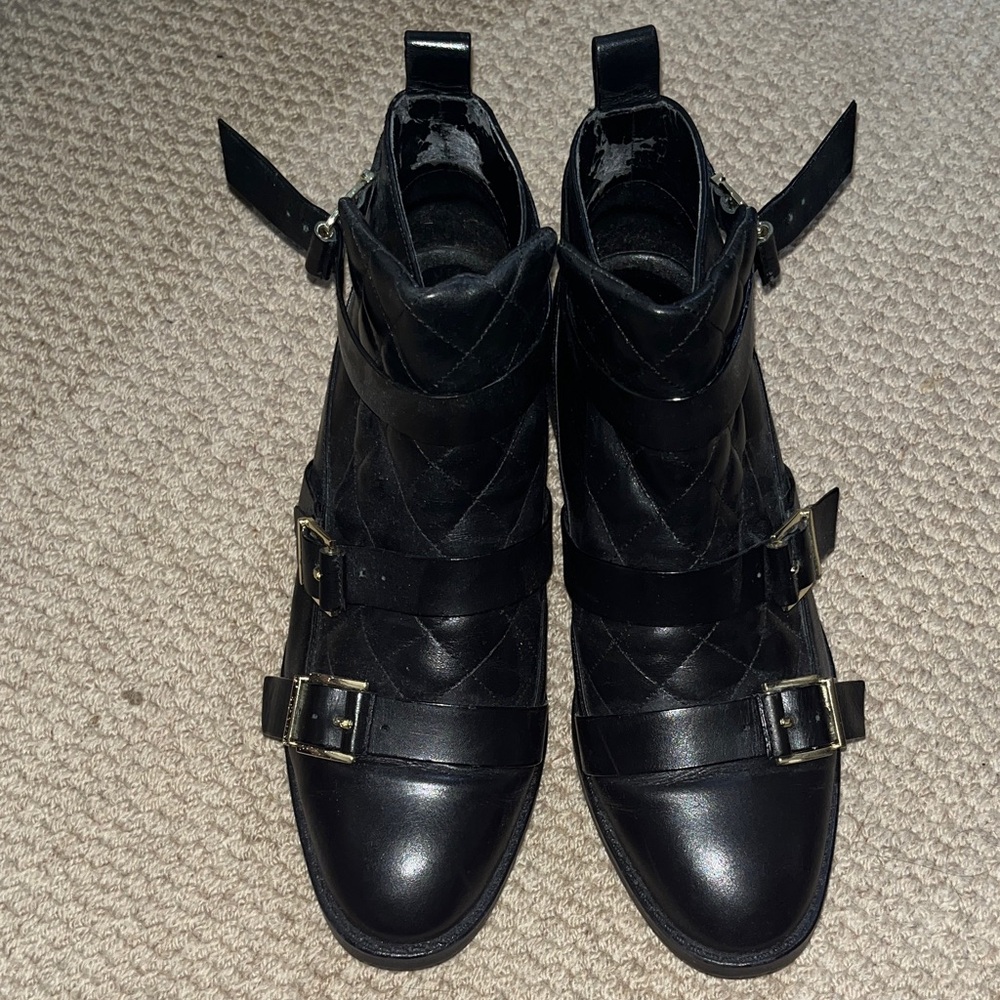 Black Buckle Ankle Boots